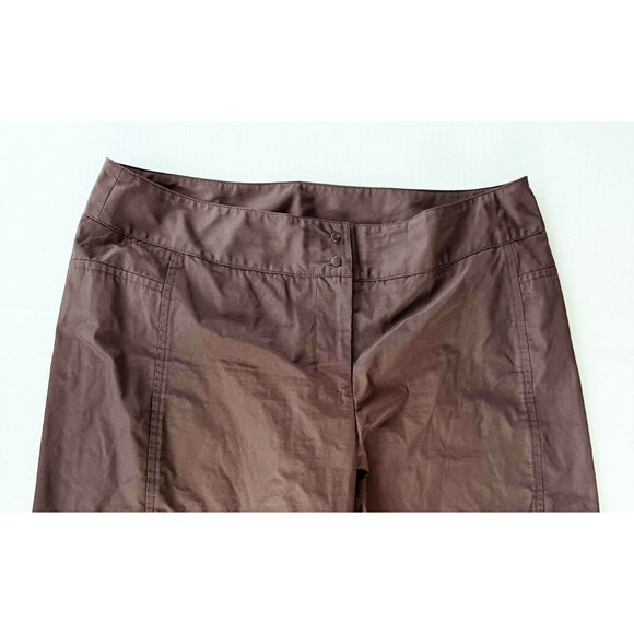 Babette Wide Leg Lantern Barrel Cropped Pants Lagenlook Brown Women's sz. Small - Picture 2 of 8
